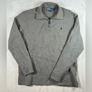 Polo Ralph Lauren XL Half Zip Soft Cotton Pullover Front Logo Sweater